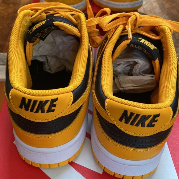 Nike Dunk Low Retro size 10 black goldenrod white brand new in box Nike Dunks - Picture 4 of 8